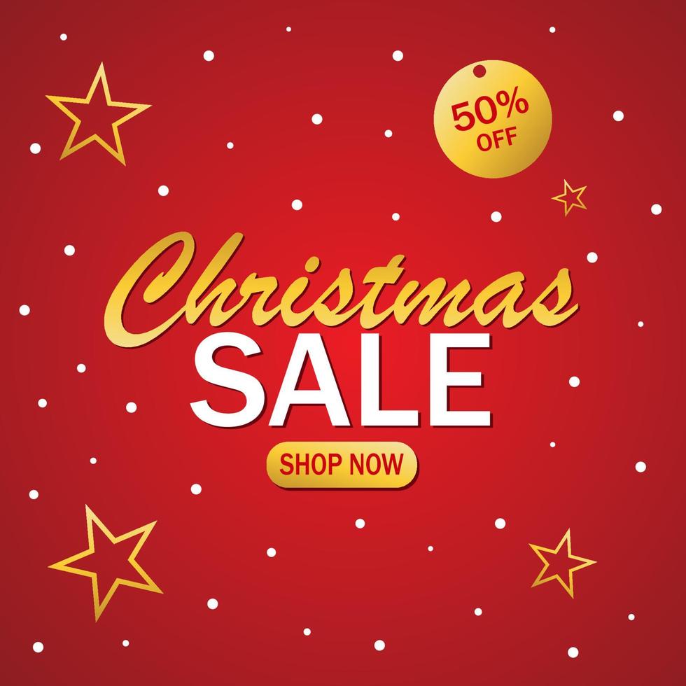 red and gold fancy Christmas sale design. design for christmas banner and poster templates vector