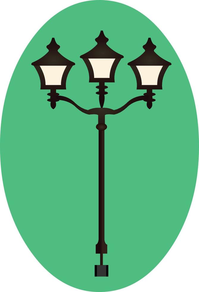Street Light Tower Lamp Icon Vector illustration in flat style