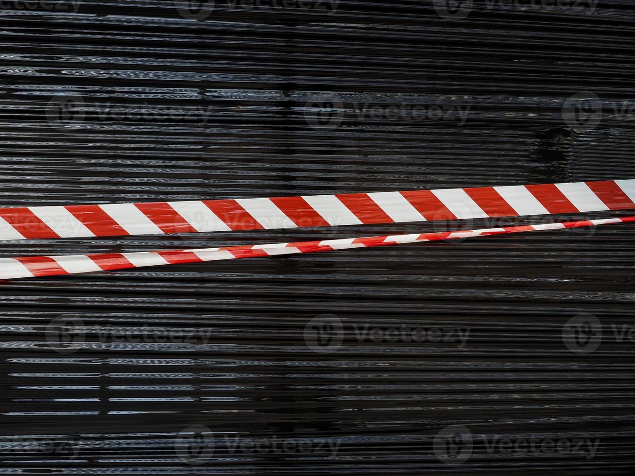 red and white barrier tape photo