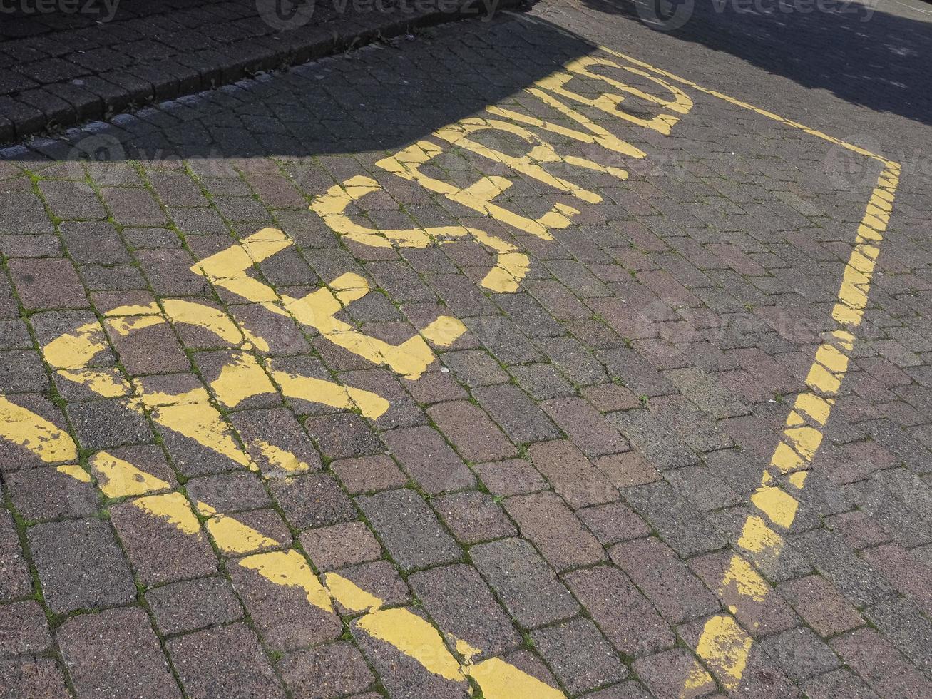 señal de estacionamiento reservado foto