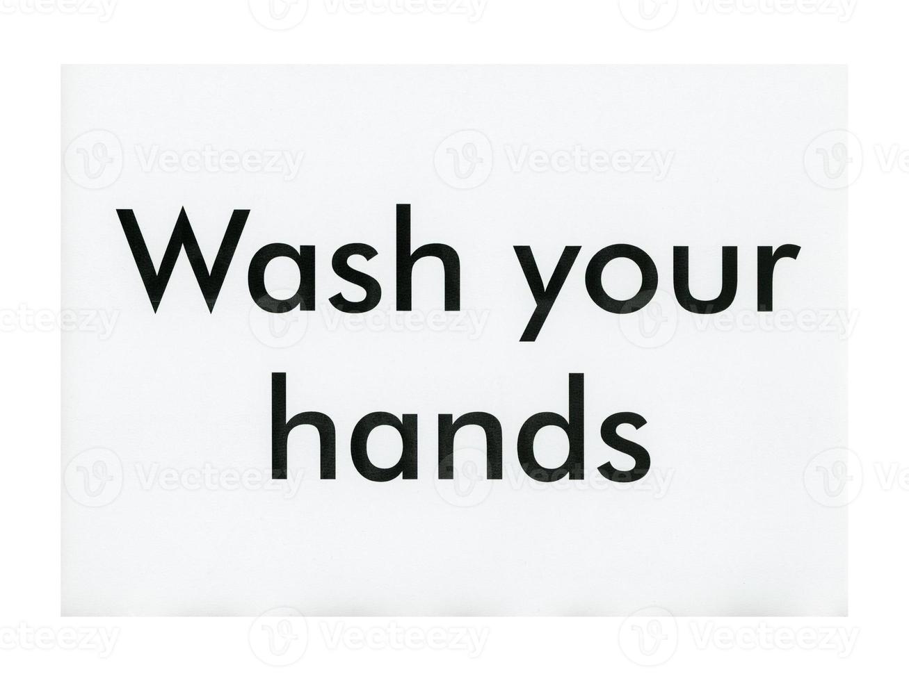 Wash your hands sign photo