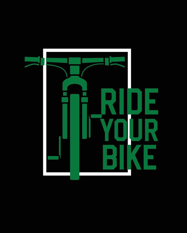 Modern bike typographic t-shirt design vector