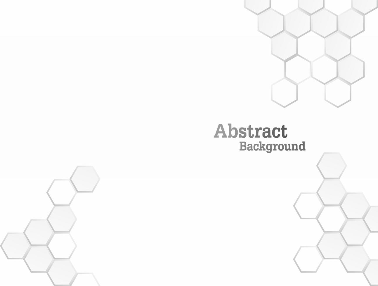 Concept abstract hexagon background. Technology white background. Vector illustration