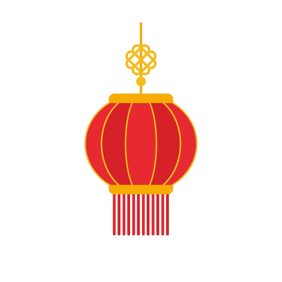 red round chinese lantern element for decoration for Chinese New Year vector