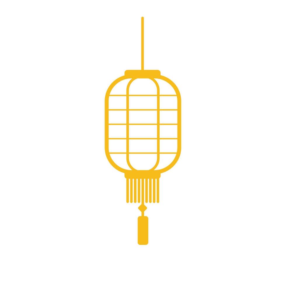 Golden lantern pattern. chinese lantern silhouette for decoration for Chinese New Year vector