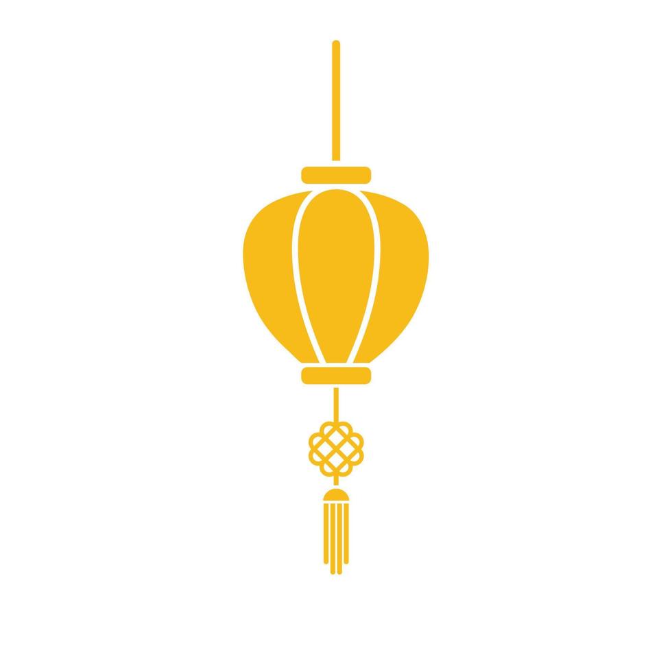 Golden lantern pattern. chinese lantern silhouette for decoration for Chinese New Year vector
