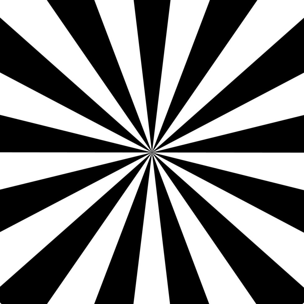 black and white sunburst comic background vector