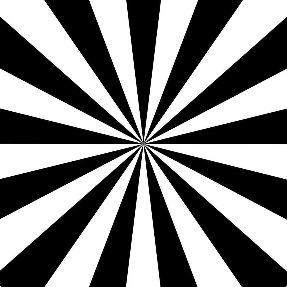 fondo cómico sunburst en blanco y negro vector