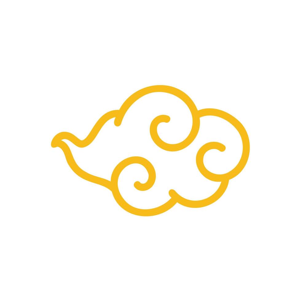 patrón de nube dorada. nubes chinas para decoraciones de año nuevo chino vector