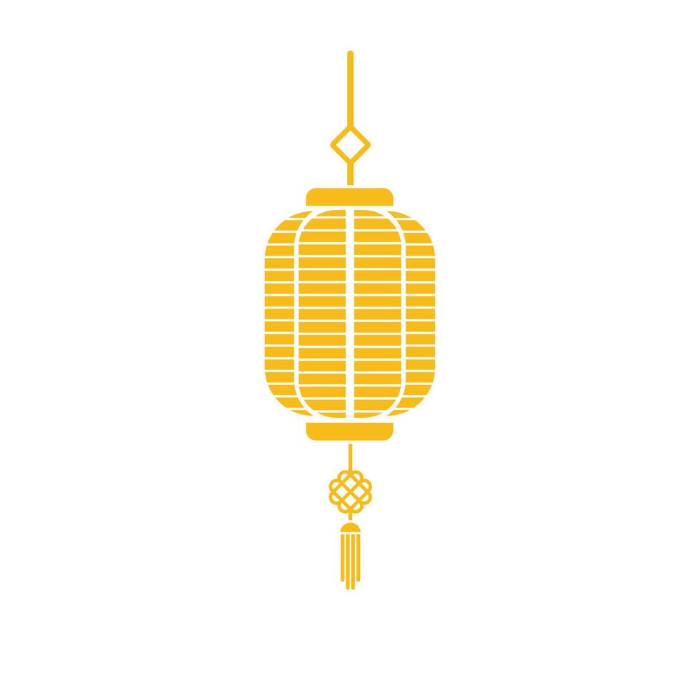 patrón de linterna dorada. silueta de linterna china para decorar el año nuevo chino vector