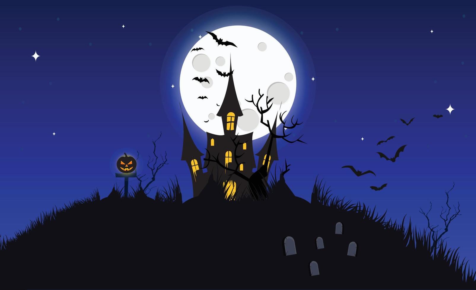 Scary Dark Halloween Horror Background vector
