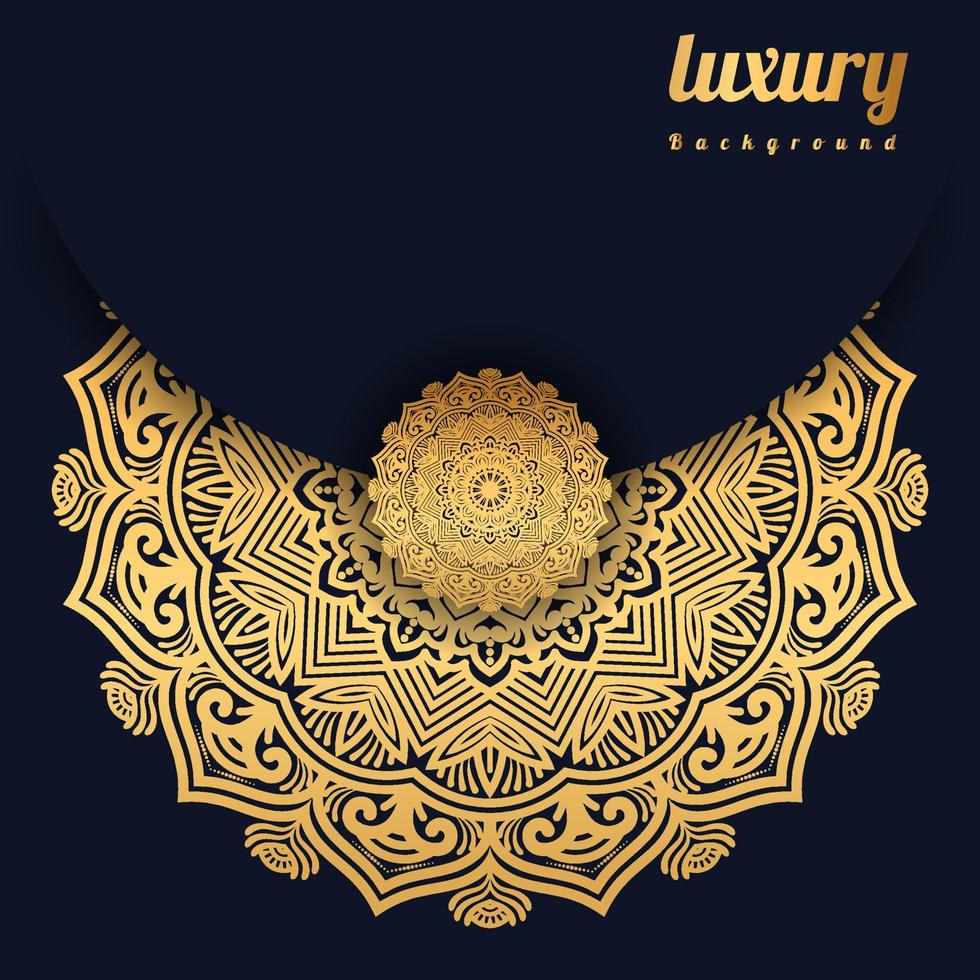 Fondo de mandala de lujo creativo con patrón arabesco dorado estilo árabe arabesco dorado para mandala decorativo estilo Ramadán islámico. diseño de arte floral ornamental, cubierta vector