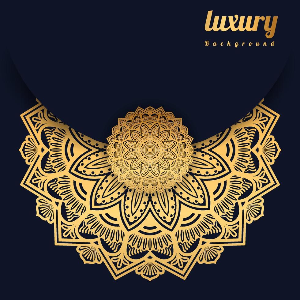 Fondo de mandala de lujo creativo con patrón arabesco dorado estilo árabe arabesco dorado para mandala decorativo estilo Ramadán islámico. diseño de arte floral ornamental, cubierta vector