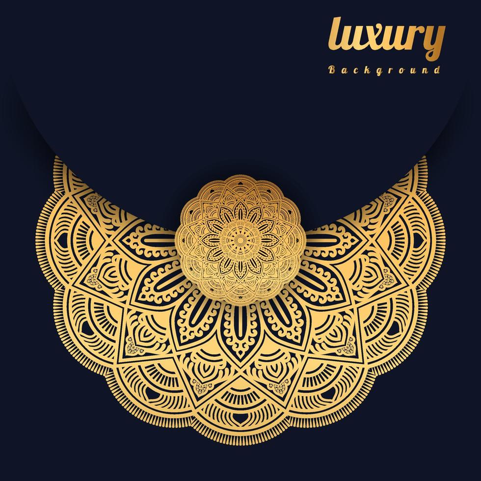 Fondo de mandala de lujo creativo con patrón arabesco dorado estilo árabe arabesco dorado para mandala decorativo estilo Ramadán islámico. diseño de arte floral ornamental, cubierta vector