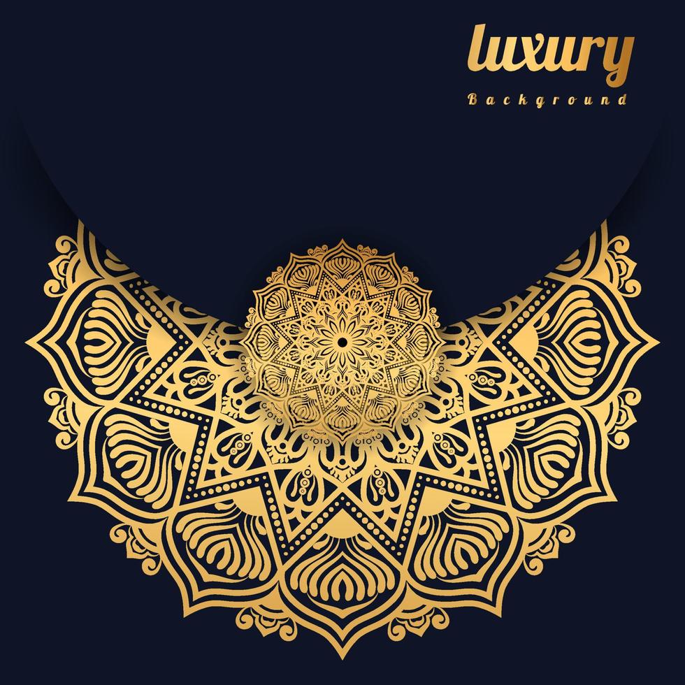 Creative Luxury mandala background with golden arabesque pattern Golden arabesque arabas style for Islamic Ramadan Style Decorative mandala. Ornamental floral art Design, Cover vector