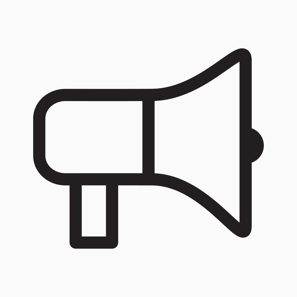 Megaphone bullhorn outline style icon vector