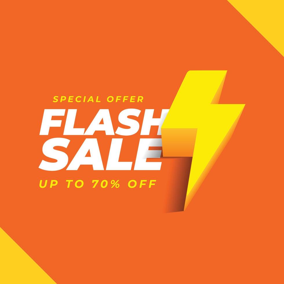 flash sale banner template. promotion poster. vector