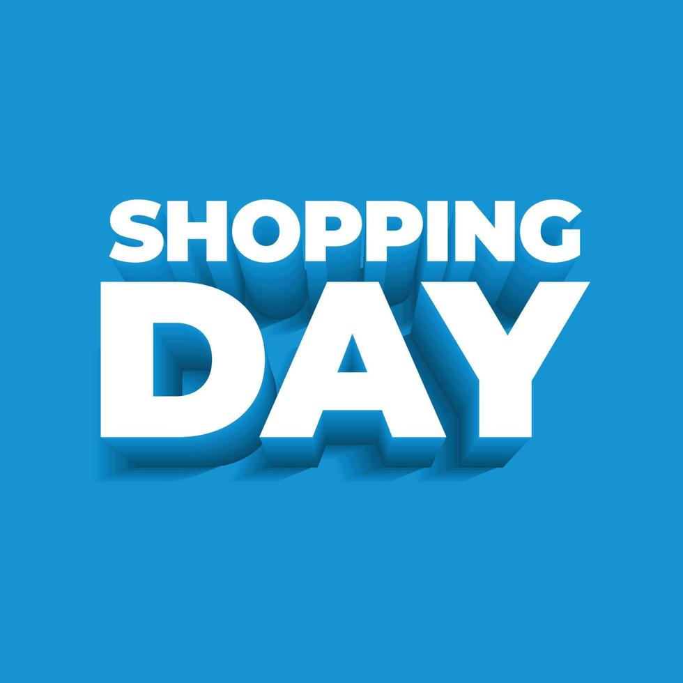 shopping day banner design template vector