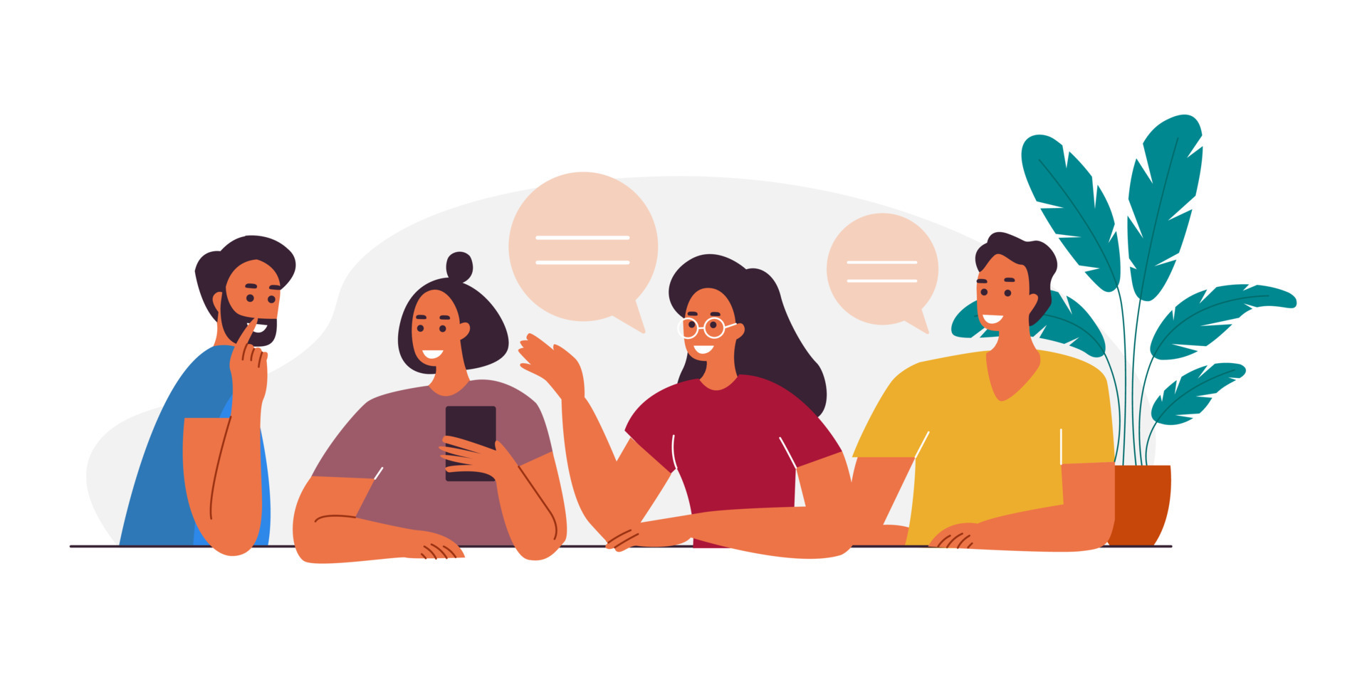 People working and meeting illustration. 4154413 Vector Art at Vecteezy