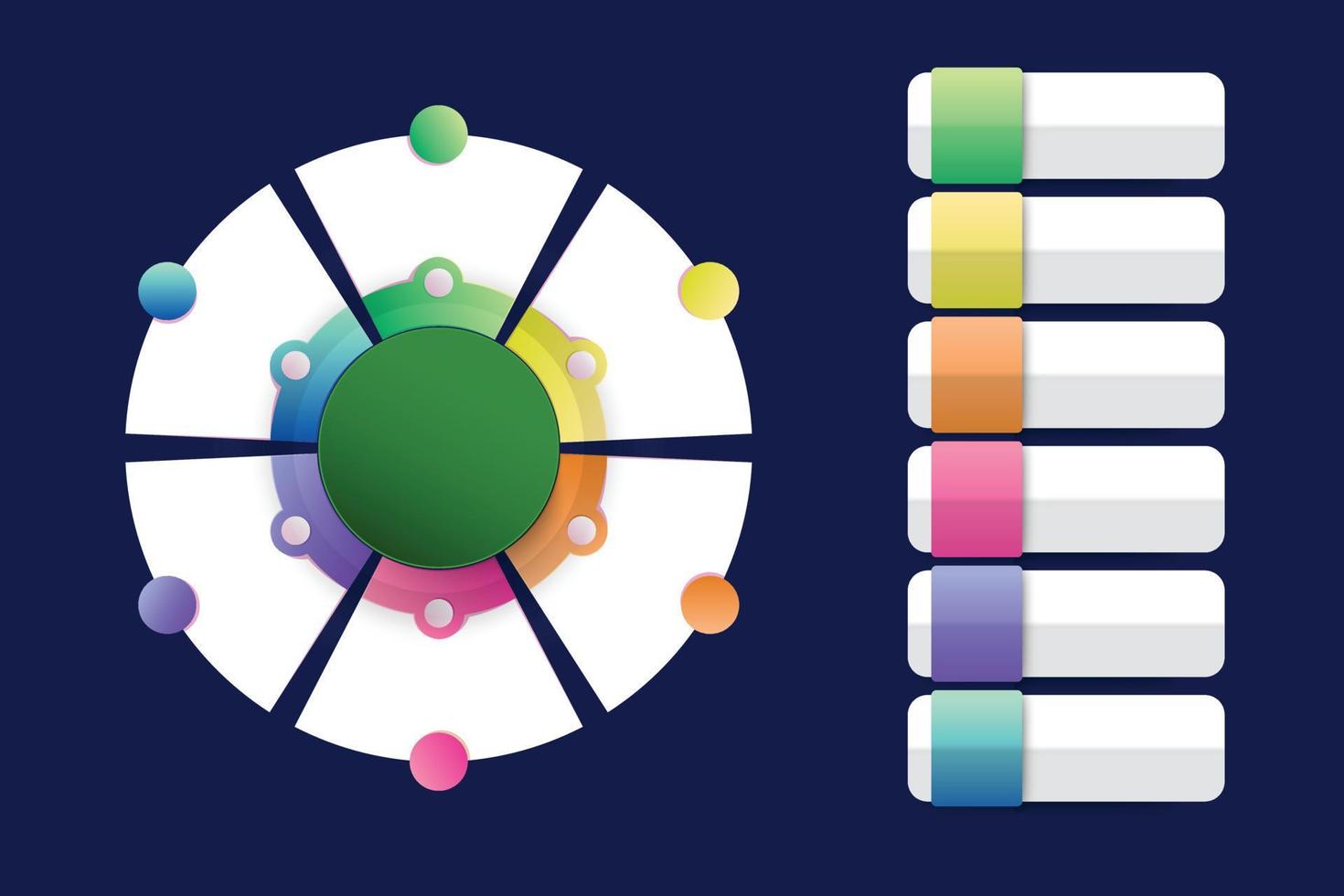 Libya Flag with Infographic Design Incorporate with divided round shape vector