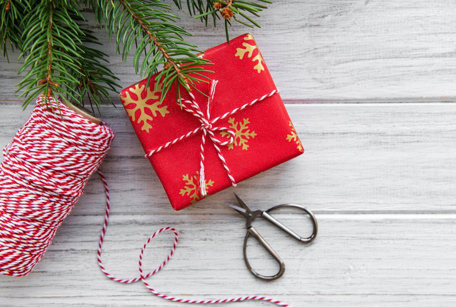 caja de regalo de navidad foto