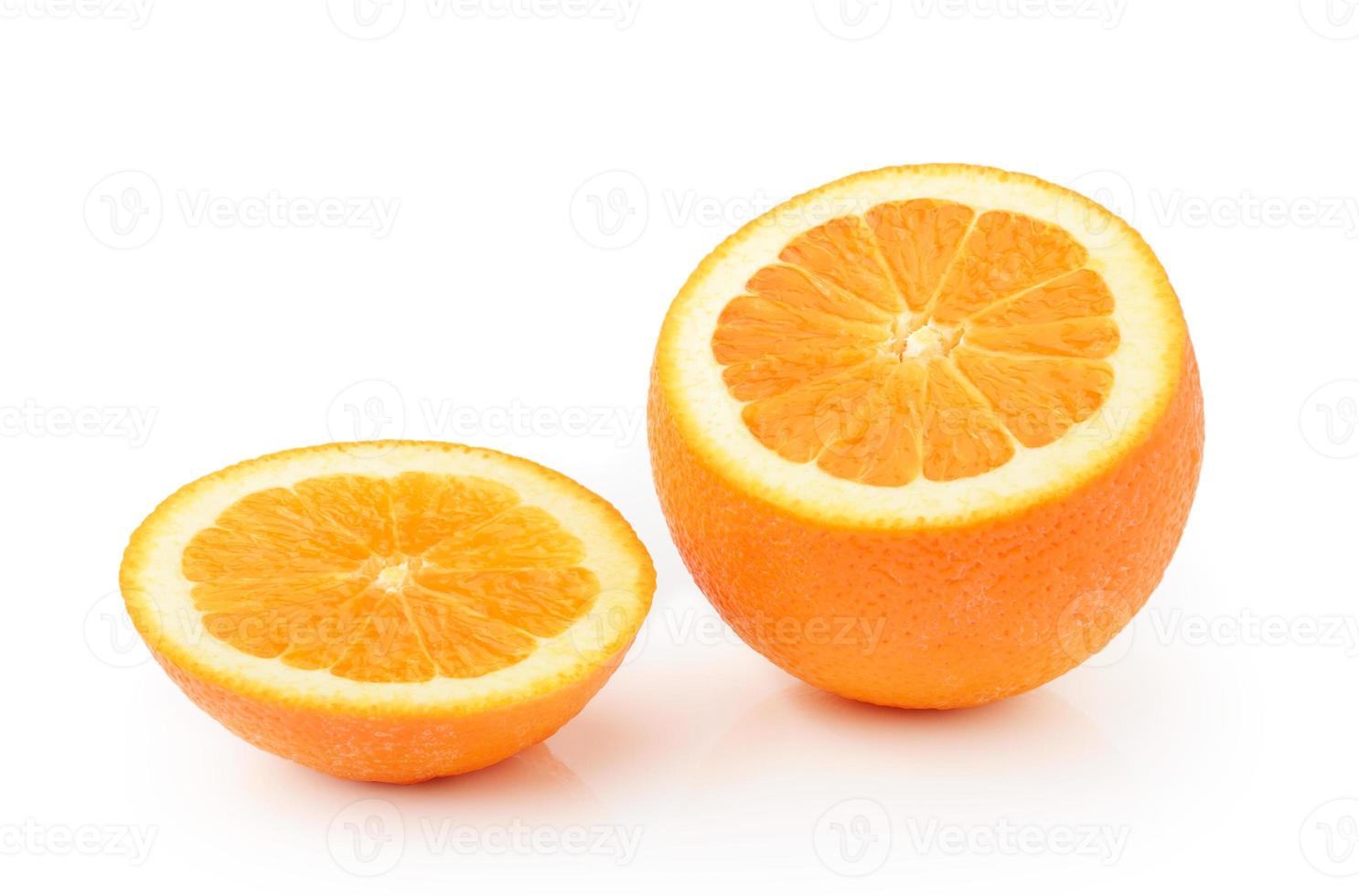 Orange fruit isolated on white background photo