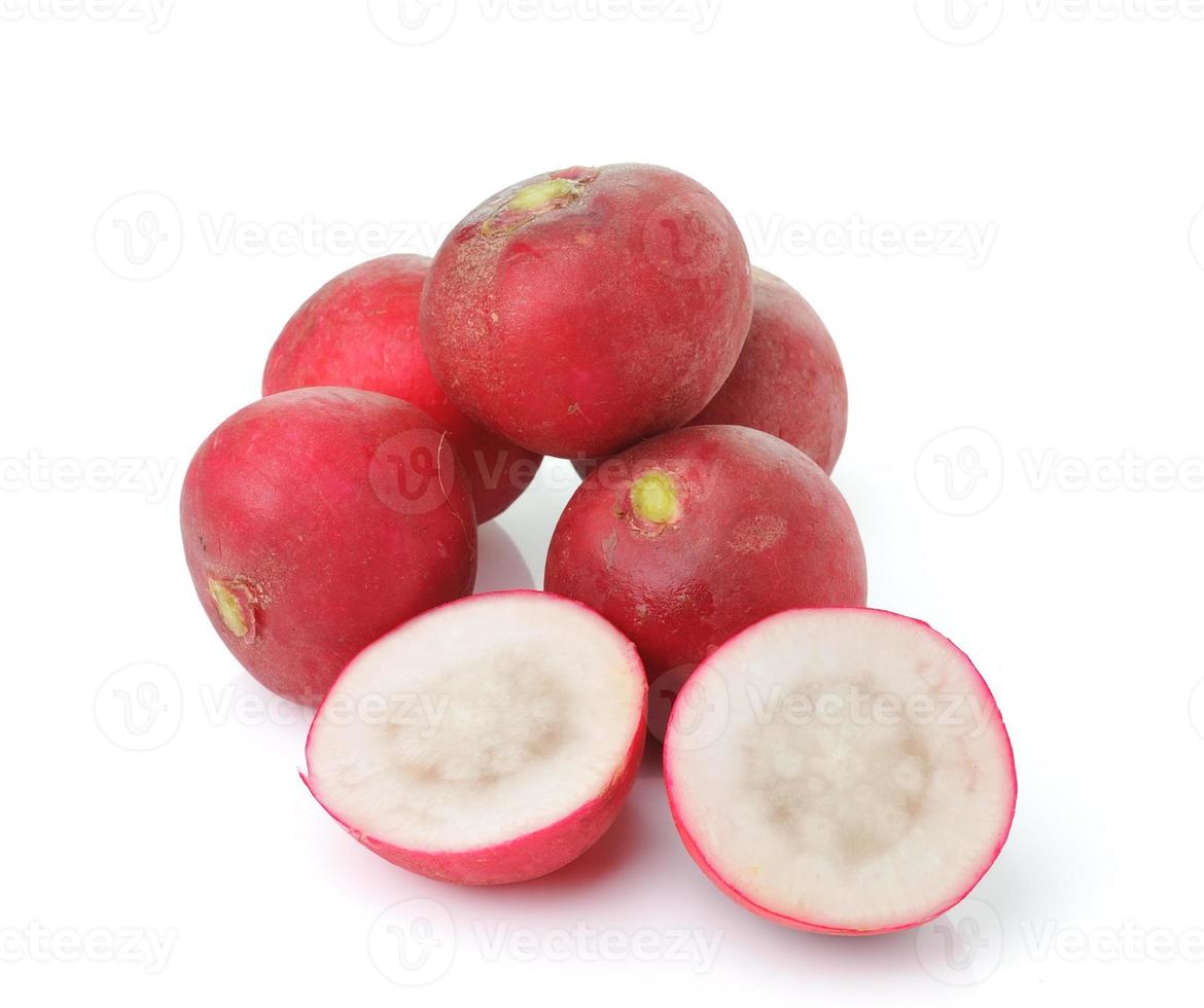 radish isolated on white background photo