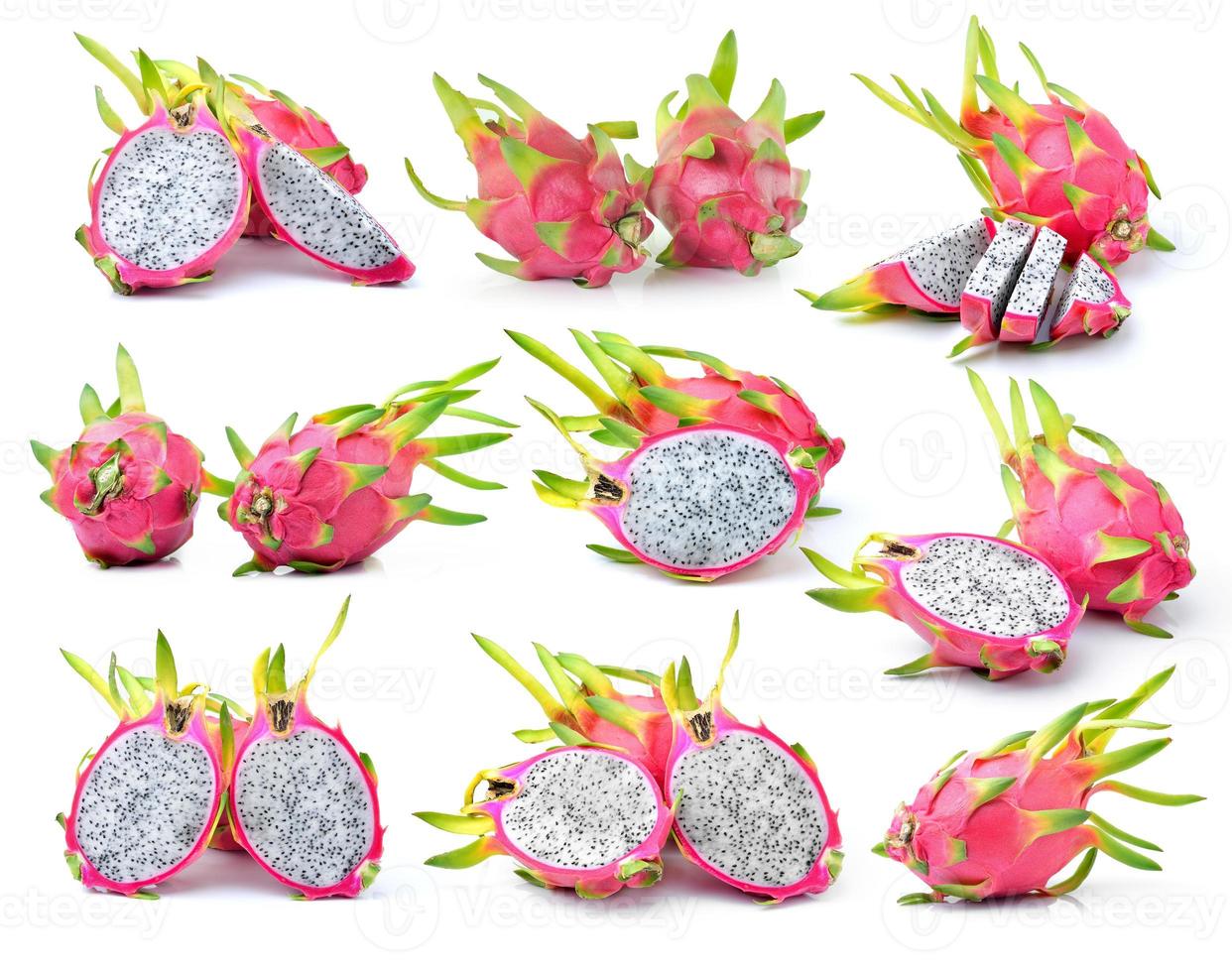 Dragon Fruit isolated on white background. photo