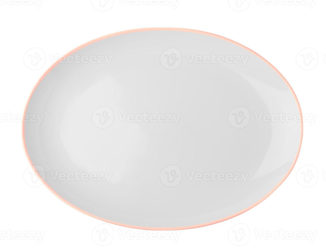 Placa de cerámica aislado sobre fondo blanco. foto