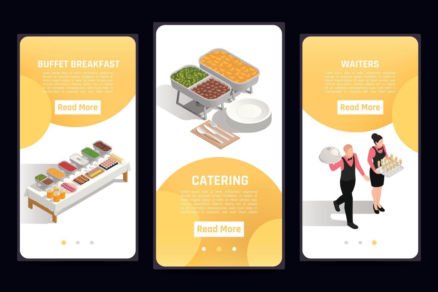 Catering Service Mobile Apps vector