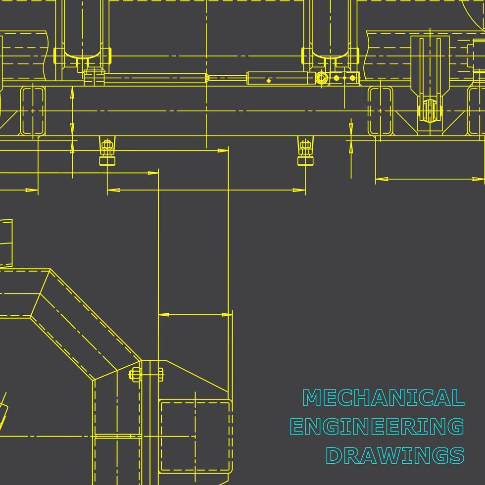 Blueprint. Vector engineering illustration. Computer aided design systems