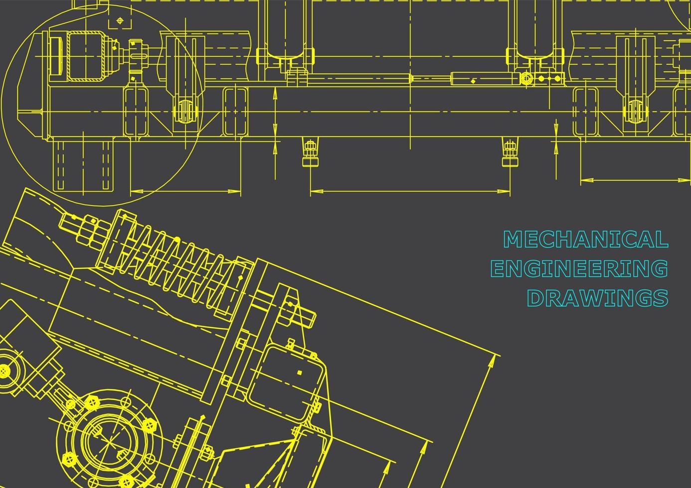 plano, bosquejo. Ilustración de ingeniería vectorial. portada, volante, pancarta, fondo vector