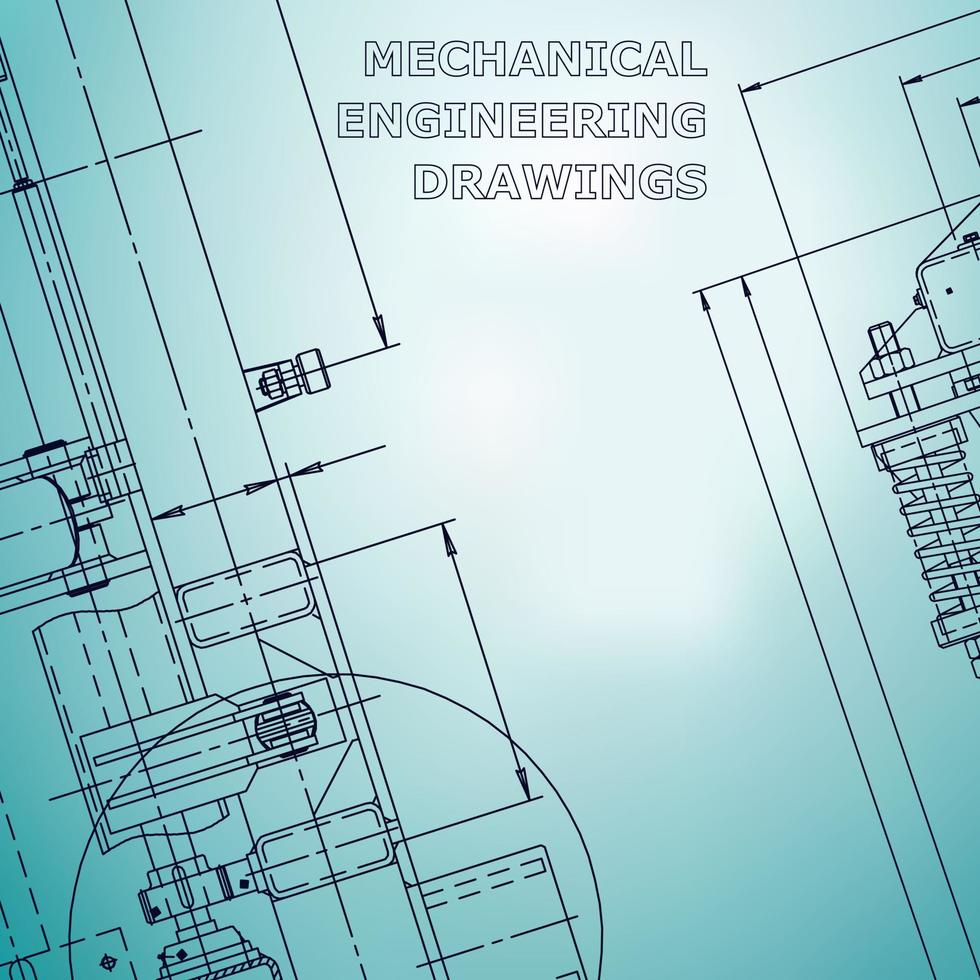 Blueprint, Sketch. Vector engineering illustration. Cover, flyer, banner, background