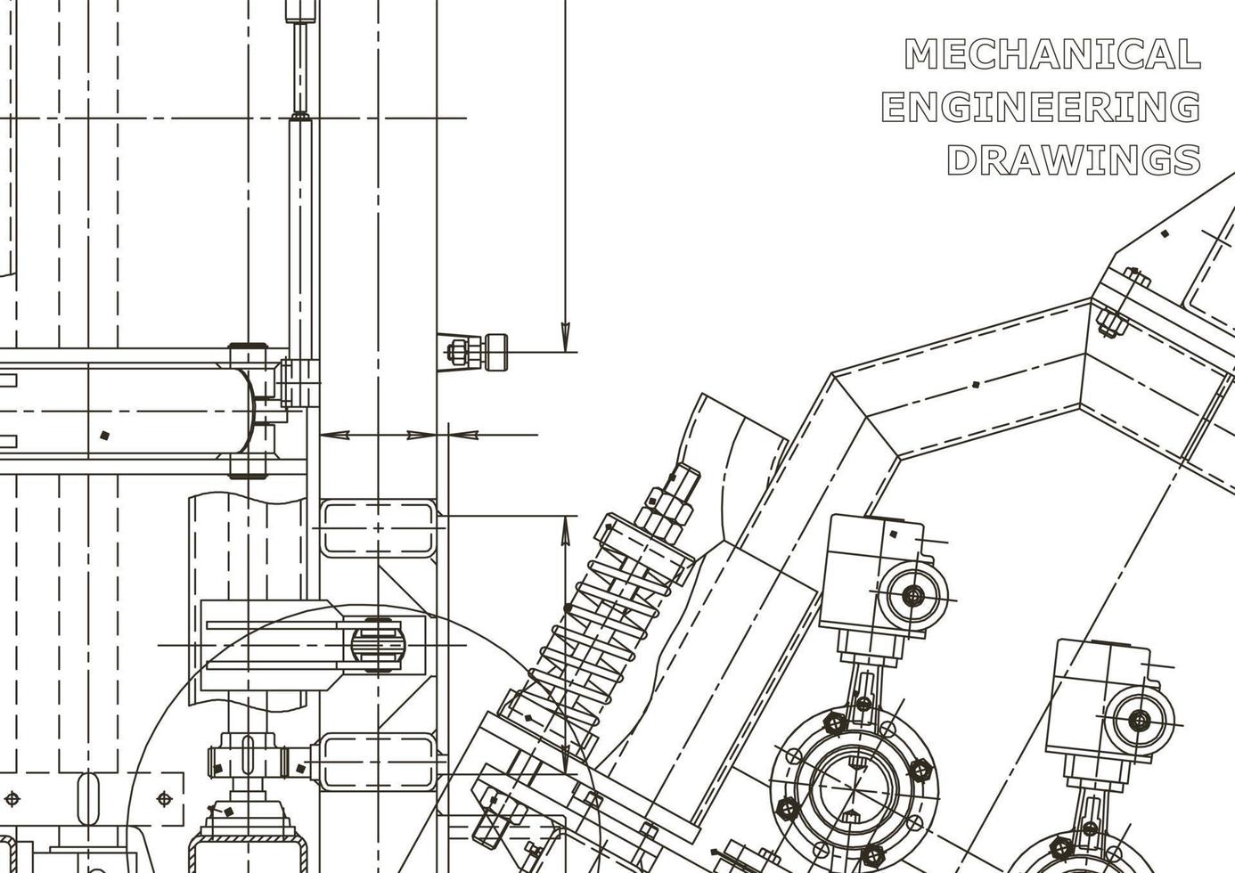 Cover. Vector engineering drawings. Mechanical instrument making. Technical abstract backgrounds. Technical illustration