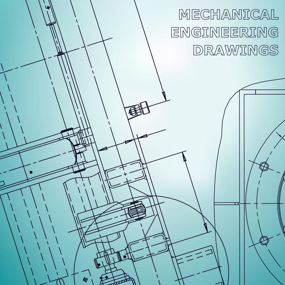 Blueprint, Sketch. Vector engineering illustration. Cover, flyer, banner, background