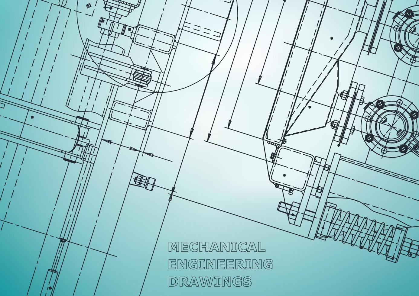 Plano. Ilustración de ingeniería vectorial. portada, volante, pancarta, fondo. dibujos de fabricación de instrumentos. dibujo de ingeniería mecánica. ilustraciones técnicas vector