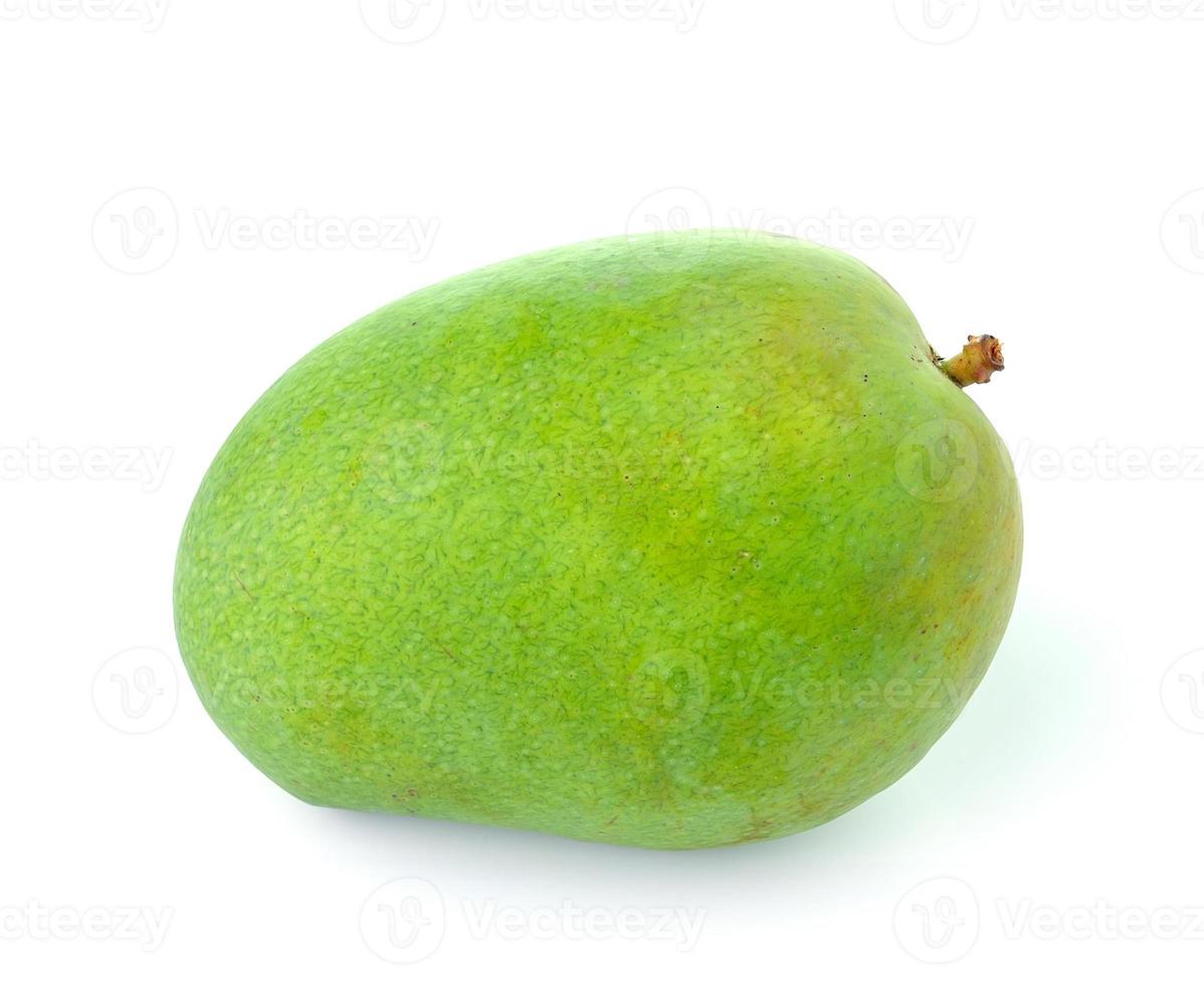 Green mango isolated on a white background photo