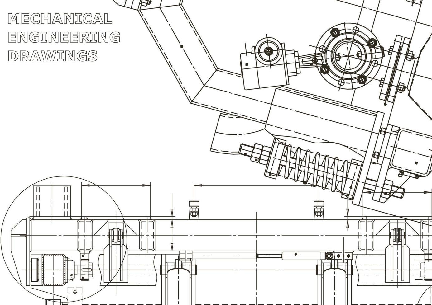 cubrir. dibujos de ingeniería de vectores. fabricación de instrumentos mecánicos. antecedentes técnicos abstractos. ilustracion tecnica vector