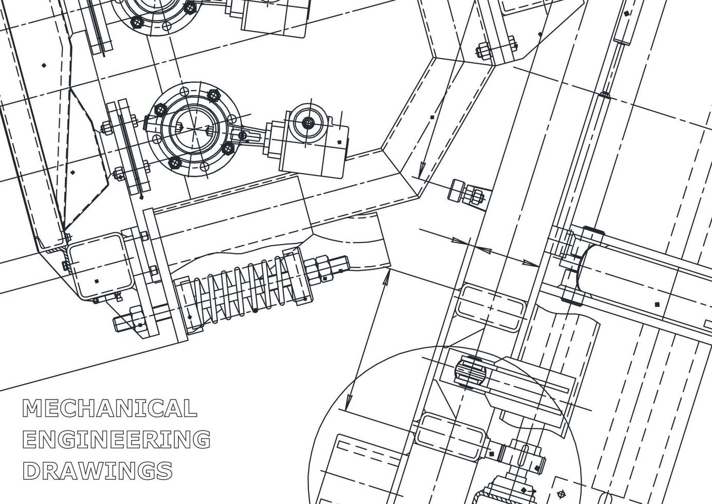 Cover. Vector engineering drawings. Mechanical instrument making. Technical abstract backgrounds. Technical illustration