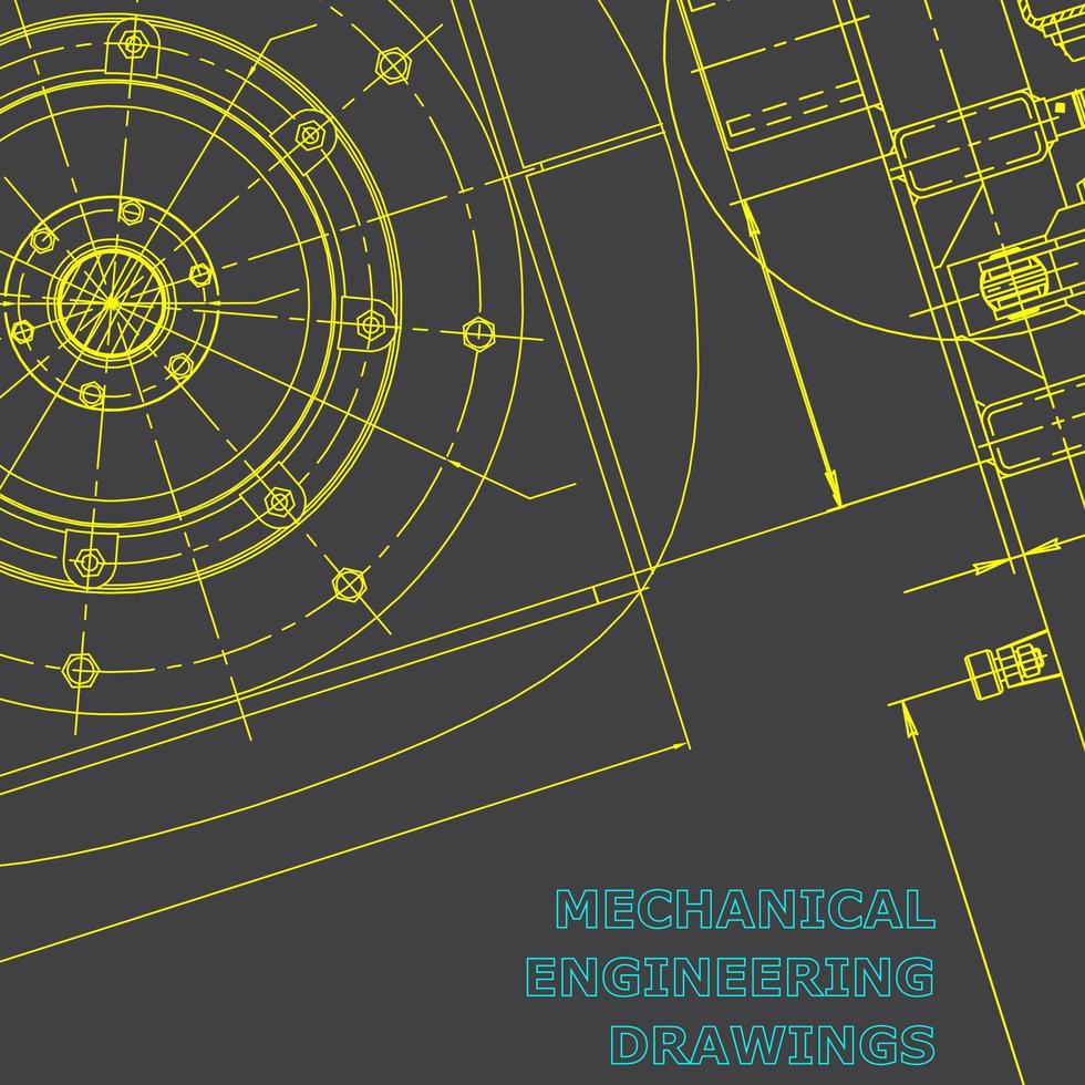 Blueprint. Vector engineering illustration. Computer aided design systems