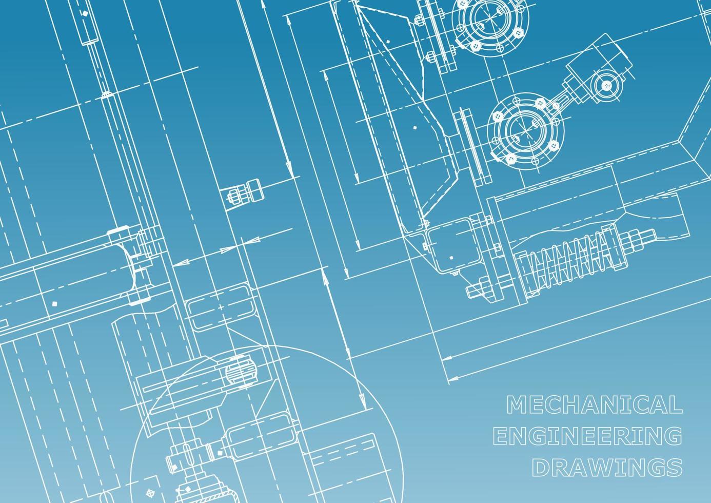 Blueprint, Sketch. Vector engineering illustration. Cover, flyer, banner, background