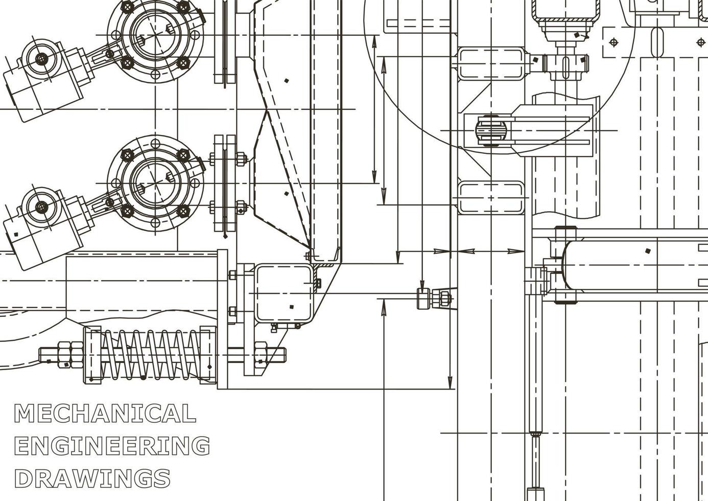 banner de vector. dibujo de ingeniería. fabricación de instrumentos mecánicos vector