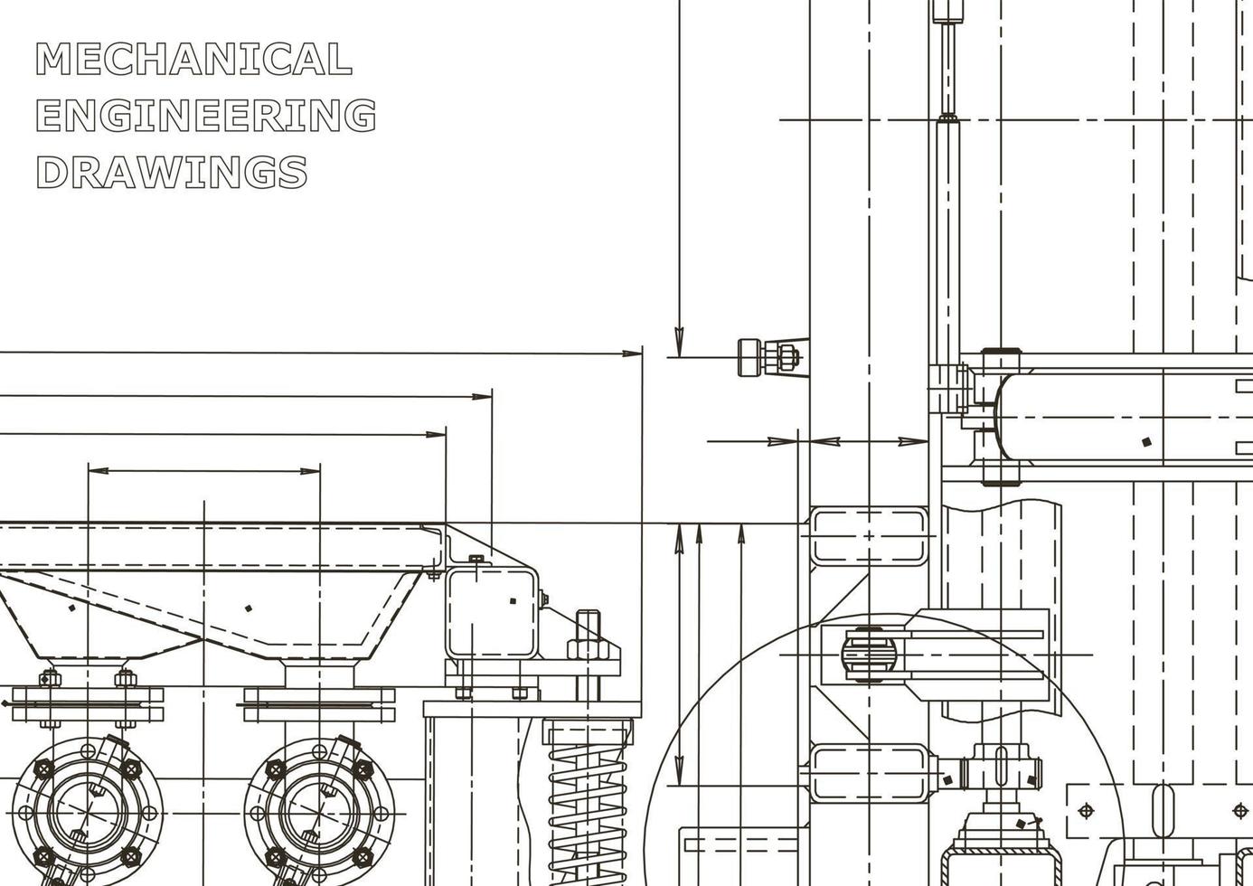 Cover. Vector engineering drawings. Mechanical instrument making. Technical abstract backgrounds. Technical illustration