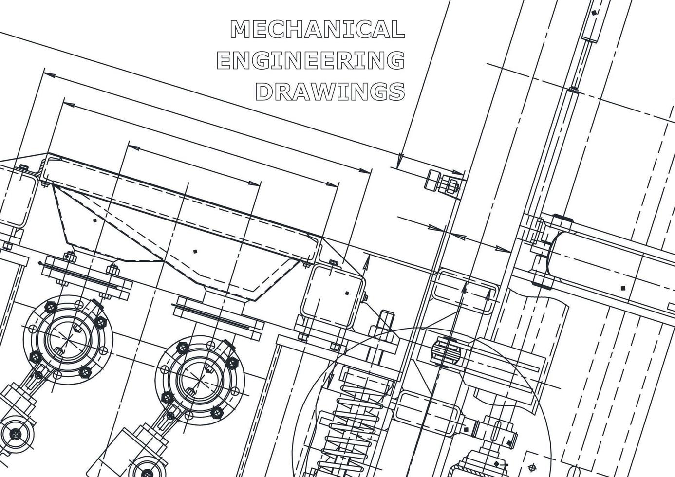 Cover. Vector engineering drawings. Mechanical instrument making. Technical abstract backgrounds. Technical illustration