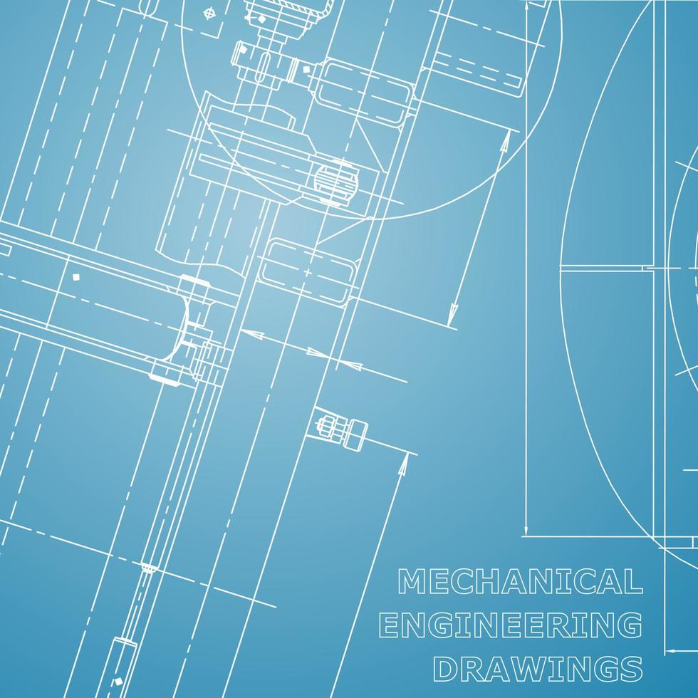 Plano. Ilustración de ingeniería vectorial. sistemas de diseño asistido por computadora vector