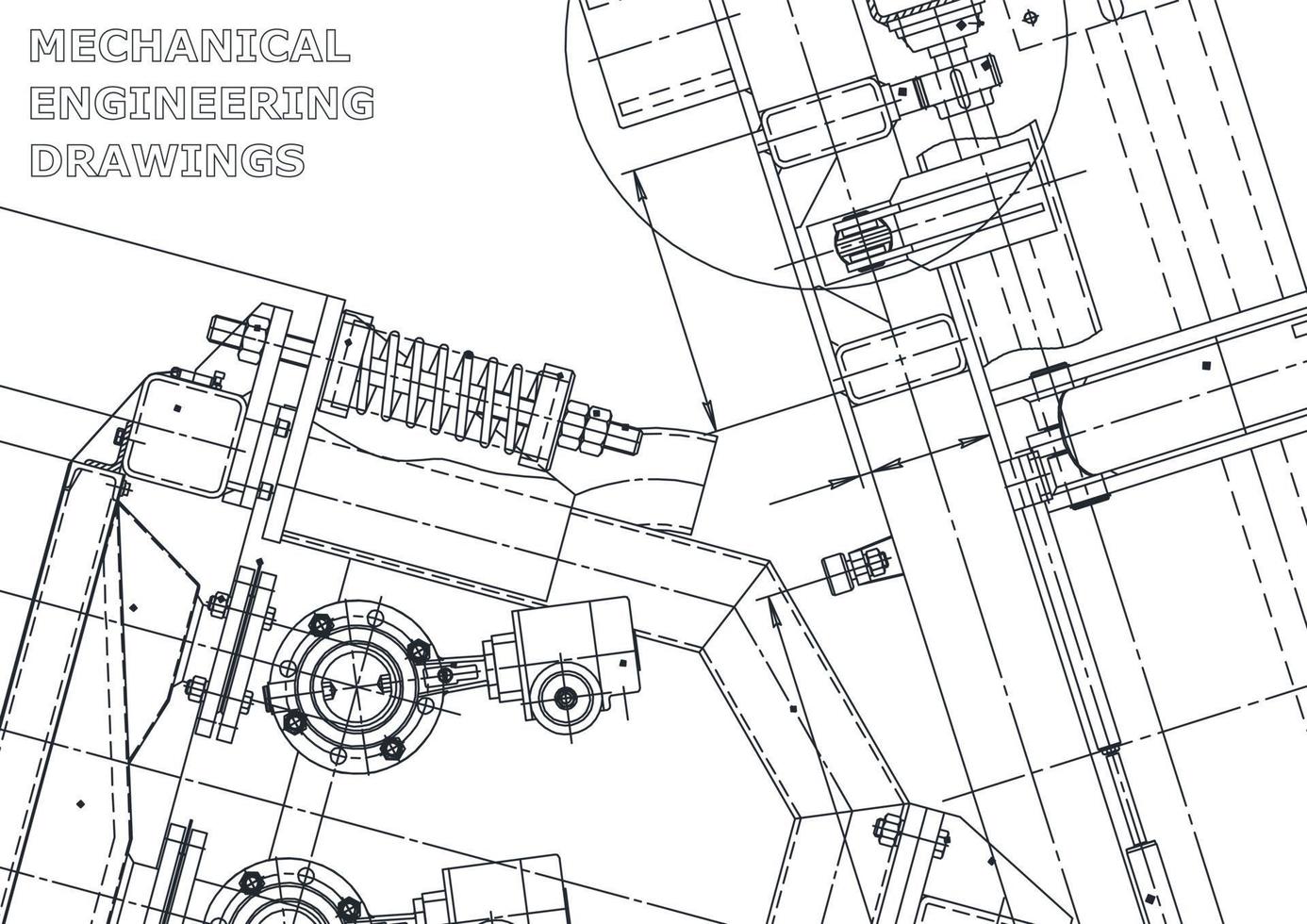 Cover. Vector engineering drawings. Mechanical instrument making. Technical abstract backgrounds. Technical illustration