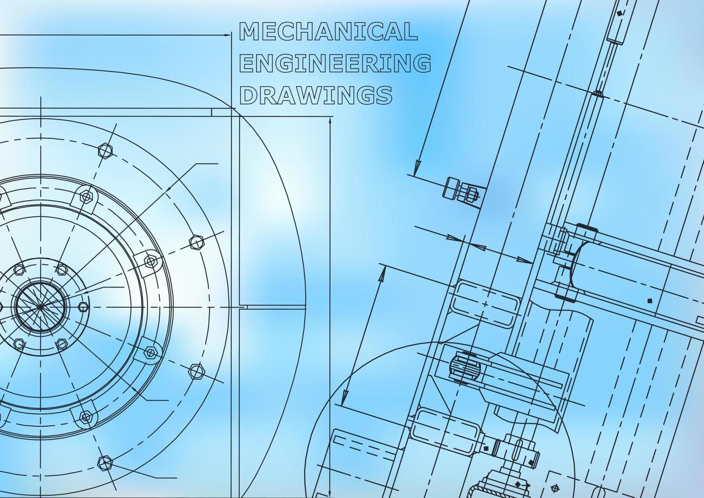 plano, bosquejo. Ilustración de ingeniería vectorial. portada, volante, pancarta, fondo vector