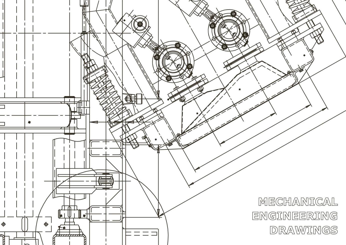 cubrir. dibujos de ingeniería de vectores. fabricación de instrumentos mecánicos. antecedentes técnicos abstractos. ilustracion tecnica vector