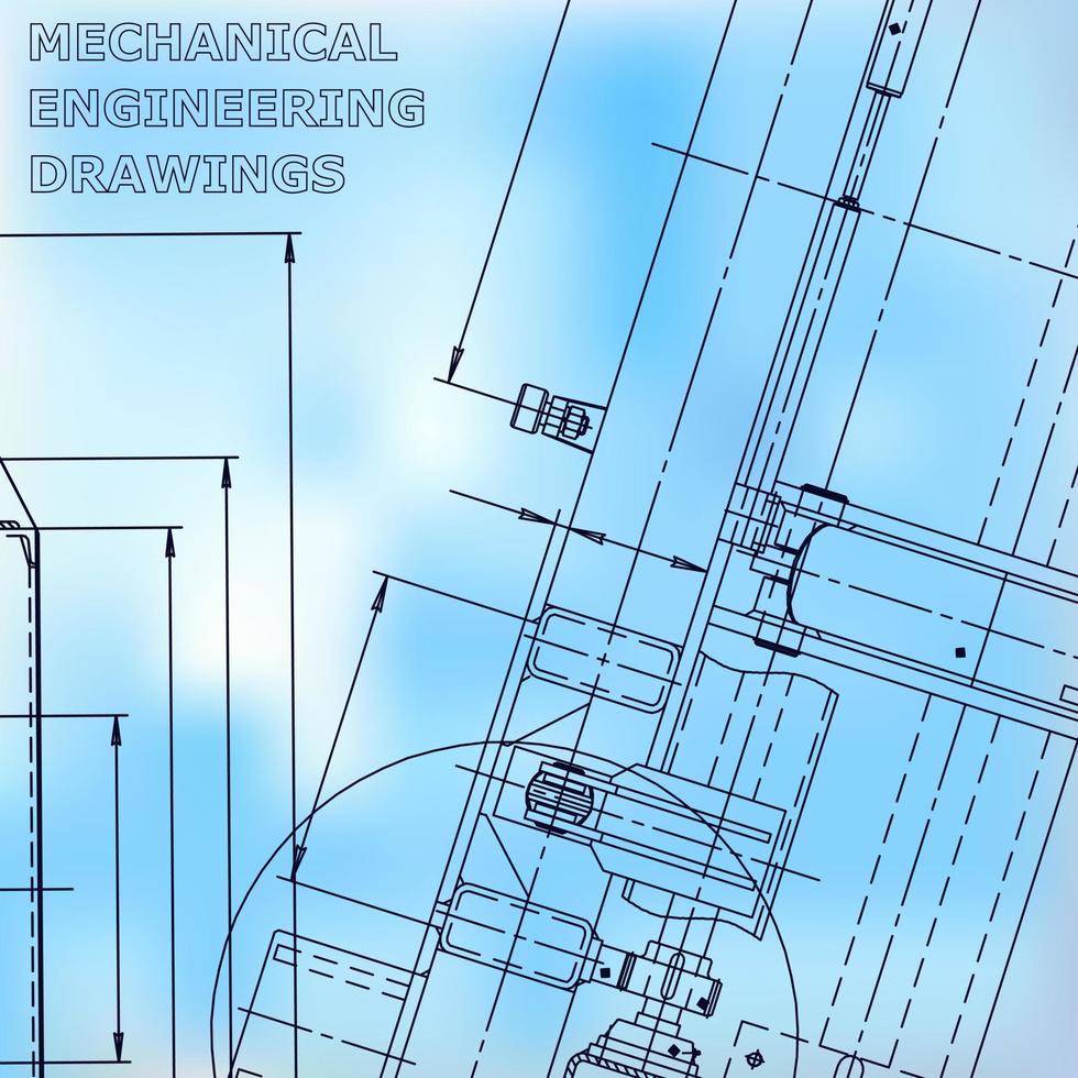 Blueprint, Sketch. Vector engineering illustration. Cover, flyer, banner, background