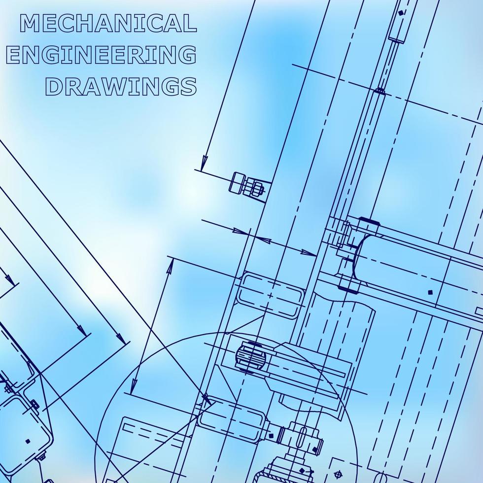 Blueprint, Sketch. Vector engineering illustration. Cover, flyer, banner, background